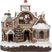 Clayre & Eef Kerstdecoratie met LED-verlichting en muziek 33x17x30 cm ...