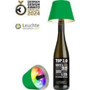 Sompex Flessenlamp " TOP " met houdbare kurk| 2.0 Led| Neon groen - in...
