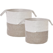 Beliani PAZHA - Mand-Beige-Katoen