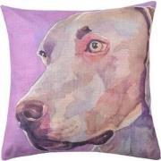 Clayre & Eef Kussenhoes  43x43 cm Bruin Paars Polyester Vierkant Hond ...