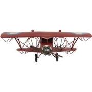 Clayre & Eef Wijnrek  75x23x25 cm Rood Ijzer Flessenrek