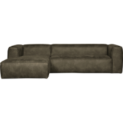 WOOOD Bean Chaise Longue Bank Links - Eco-leder - Army Green