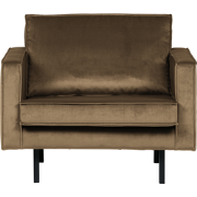 BePureHome Rodeo Fauteuil - Velvet - Taupe - 85x105x86