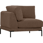 vtwonen Couple Hoek Bank Element - Polyester - Chocolade Bruin