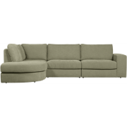 vtwonen Family Hoekbank Links - Polyester - Groen - 85x301x189