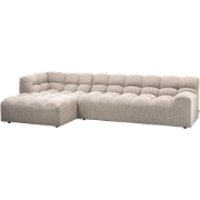 WOOOD Allure Chaise Longue Bank Links - Polyester - Naturel-79x324x165