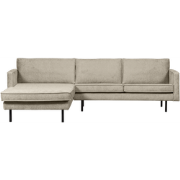 BePureHome Chaise Longue Rechts - Velvet - Wheatfield - 85x300x155