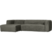 WOOOD Bean Hoekbank Links - Structure Velvet - Waterplant - 73x305x175