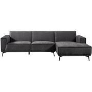 Tower living Leeds 2,5-seater AL + Chaise Lounge R - Black Blue