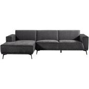 Tower living Leeds 2,5-seater AR + Chaise Lounge L - Black Blue