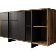 Meubella Dressoir Jonna - Zwart - 160 cm