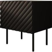 Meubella Nachtkastje Laguna - Zwart - 46 cm - Set van 2