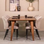 LABEL51 Eetkamertafel Fly - Nature - Mangohout - 160x90 cm