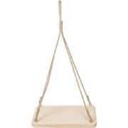 Clayre & Eef Plantenhanger  40x25x3/63 cm Beige Hout Vierkant Hangpot