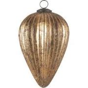 Clayre & Eef Kerstbal XL  Ø 13 cm Goudkleurig Glas Kerstboomversiering