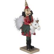 Clayre & Eef Beeld Notenkraker 25 cm Rood Groen Polyresin Kerstdecorat...
