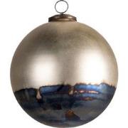 Clayre & Eef Kerstbal XL  Ø 17 cm Goudkleurig Zwart Glas Rond Kerstboo...