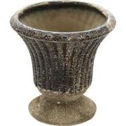 Clayre & Eef Bloempot  13 cm Grijs Keramiek Rond Bloempot binnen