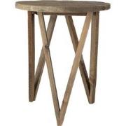 Clayre & Eef Plantentafeltje  Ø 30x36 cm Bruin Hout Rond Plantenstanda...