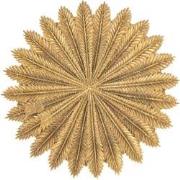 Clayre & Eef Decoratie schaal  Ø 20x2 cm Goudkleurig Kunststof Rond Ta...