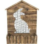 Clayre & Eef Planthouder  37x11x48 cm Bruin Hout Konijn Bloempot