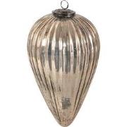 Clayre & Eef Kerstbal XL  Ø 15 cm Goudkleurig Glas Kerstdecoratie