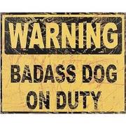 Clayre & Eef Tekstbord  25x20 cm Geel Ijzer Warning Wandbord