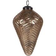 Clayre & Eef Kerstbal XL  Ø 10 cm Goudkleurig Glas Kerstdecoratie