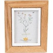 Clayre & Eef Fotolijst  7x10 cm Bruin Wit MDF Rechthoek Fotokader
