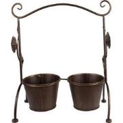 Clayre & Eef Bloempot  40x20x47 cm Bruin Ijzer Bloempot binnen