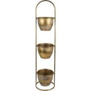 Clayre & Eef Plantenstandaard  72 cm Goudkleurig Ijzer Bloempot