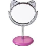 Clayre & Eef Spiegel Kat Ø 9x14 cm Beige Roze Metaal Glas Rond Make-Up...