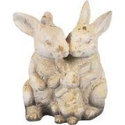 Clayre & Eef Decoratie Beeld Konijn 33 cm Bruin Beige Keramisch materi...