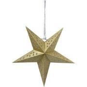 Clayre & Eef Hangende ster 30x10x30 cm Goudkleurig Papier
