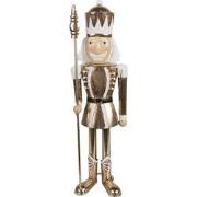Clayre & Eef Kerstdecoratie Notenkraker 36 cm Goudkleurig IJzer