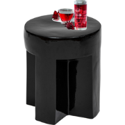 MISOU Bijzettafel - Rond - Koffietafel - Modern - Organisch - Zwart - ...
