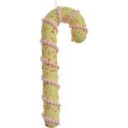 Clayre & Eef Kersthanger Zuurstok 10x3x26 cm Geel Kunststof