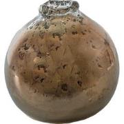 Clayre & Eef Vaas  Ø 10x10 cm Bruin Glas Glazen Vaas