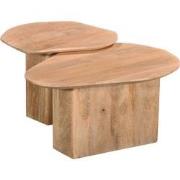 Salontafel Jinte Naturel Set van 2 - Giga Meubel