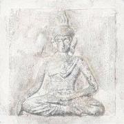 Fine Asianliving Schilderij Boeddha Wit Klein 3D