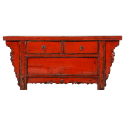 Fine Asianliving Antieke Chinese Kast Rood High Gloss B105xD41xH45cm