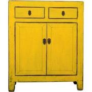 Fine Asianliving Antieke Chinese Kast Geel High Gloss B76xD40xH93cm