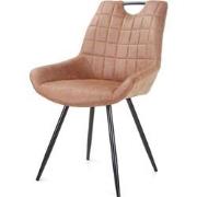 Eetkamerstoel SC3 - lederlook Soft cognac