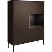 Meubella Vitrinekast Lagos - Zwart - 120 cm