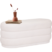 MISOU Teddy Bank - Teddy Poef - Hocker - Bouclé - Stof - 100x40cm