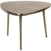 Clayre & Eef Salontafel  77x77x54 cm Goudkleurig Aluminium Driehoek Bi...