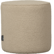 WOOOD Sara Poef Hoog - Polyester - Zand - 46xØ46cm