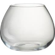 J-Line - Vaas Fie Glas Transparant Medium - 28.5x28.5x23cm