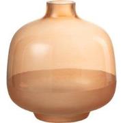 J-Line - Vaas Hany Glas Peche Small - 18x18x18cm