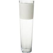 J-Line - Vaas Delph Glas Transparant/wit Large - 17x17x60cm